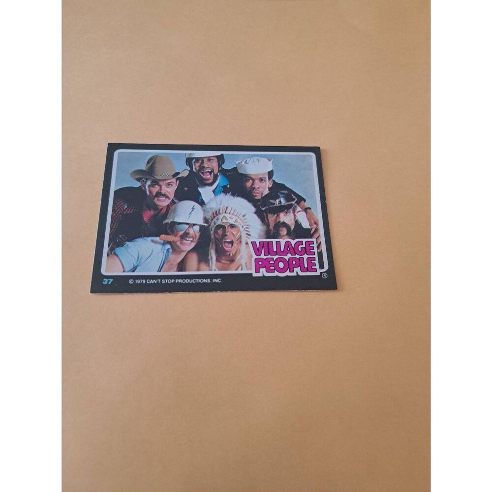 Vintage 1979 Village People Trading Card #37 Disco Era Vintage Music Collectible